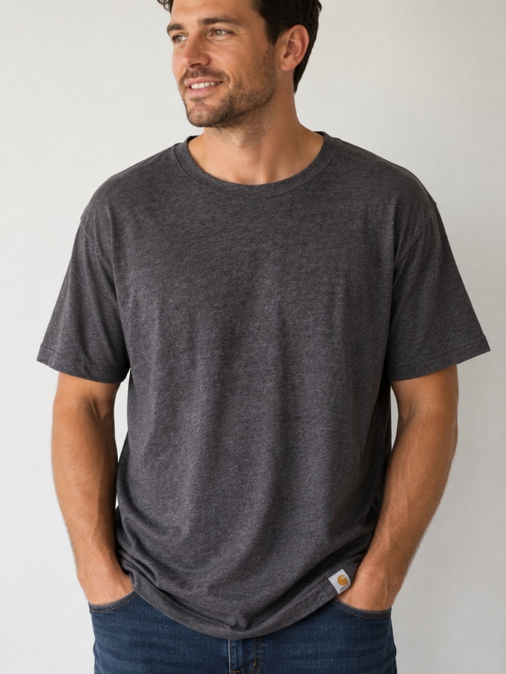 Carhartt Men’s Charcoal Crew Neck Short Sleeve T-Shirt
